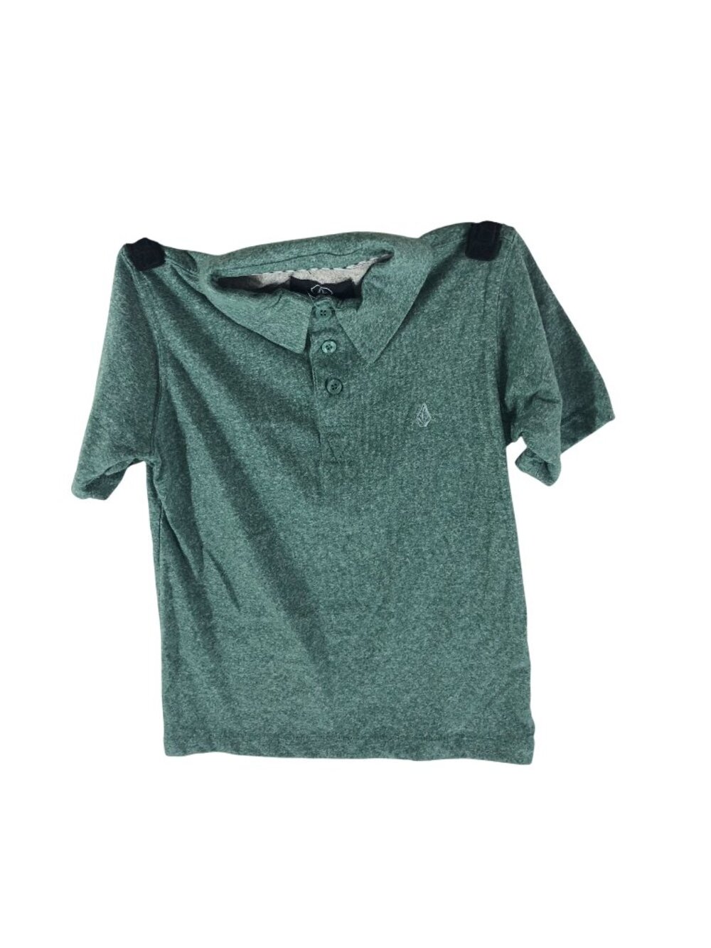 Volcom Boys Polo Shirt Short Sleeve Marled Green 5/M